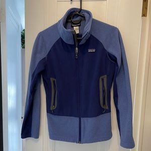 Purple Patagonia Zip Down Jacket
